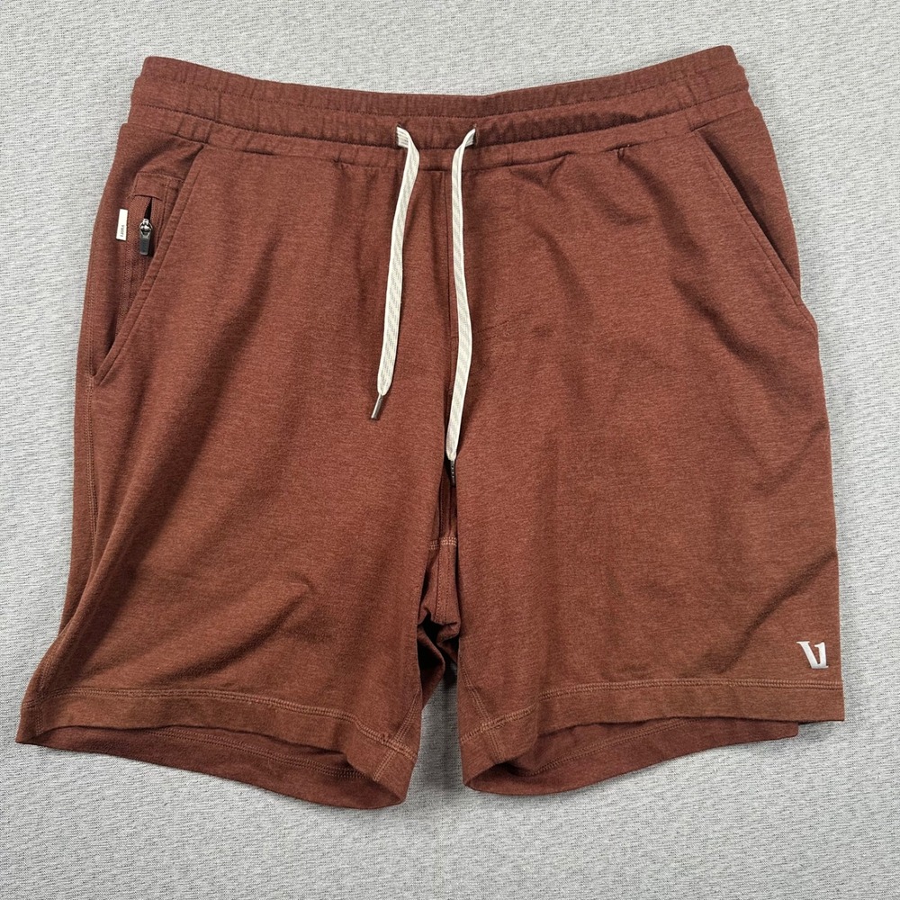 Vuori Ponto Performance Shorts Mens Small Terracotta Heather DreamKnit V344